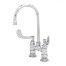 T&S Brass B-0328 - 4''c/c Deck Mount Bar Faucet w/ 2.2 GPM Aerator,B-WH4 HANDLES