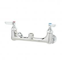 T&S Brass B-0330-LN - Double Pantry Base Faucet, Wall Mount, 8'' Centers, Less Nozzle