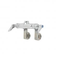 T&S Brass B-0342-LN - Double Pantry Swivel Base Fct,Wall Mount, Adjustable Center, Integral Stops, Less Nozzle