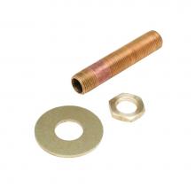 T&S Brass B-0429 - 3/8'' NPT Supply Nipple Kit, 3-3/8'' Length, Lock Nut & Washer