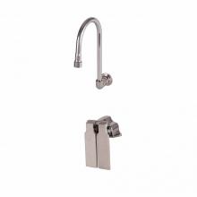 T&S Brass B-0509-537KVL15 - Ledge-Mounted Double Pedal Valve, Dummy Rigid Gooseneck, VR 1.5 GPM Laminar, Short Elbow