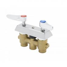 T&S Brass B-0513 - Concealed Mixing Faucet, Wall Mount, 3/8'' NPT Inlets & Outlet, Lever Handles