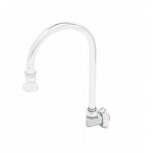 T&S Brass B-0528 - Swivel/Rigid Gooseneck, Wall Mount, Rosespray, 5-3/4'' Spread, 10-1/2'' Height