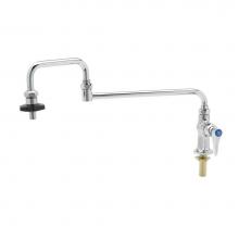 T&S Brass B-0590 - Pot Filler, Deck Mount, Single Temp, 18'' Double-Joint Nozzle, Insulated On-Off Control