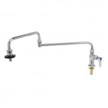 T&S Brass B-0591 - Pot Filler, Deck Mount, Single Temp, 24'' Double-Joint Nozzle, Insulated On-Off Control