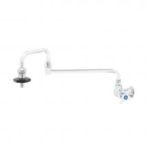 T&S Brass B-0592-CR - Pot Filler, Wall Mount, Single Control, Cerama, 18'' Double-Joint Nozzle, Insulated On/O