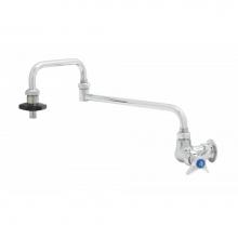 T&S Brass B-0592-LF20 - Pot Filler Faucet, Wall Mount, Single Temp, 18'' Double-Joint Nozzle, 2.2 GPM Flow Disc