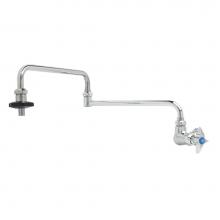 T&S Brass B-0594 - Pot Filler, Wall Mount, Single Control, 24'' Double-Joint Nozzle, Insulated On-Off Contr