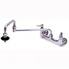 T&S Brass B-0597-CR - Pot Filler, 8'' Wall Mount, Ceramas, 18'' Double-Joint Nozzle, Insulated On/Of