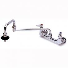 T&S Brass B-0597 - Pot Filler, Wall Mount, 8'' Centers, 18'' Double Joint Nozzle, Insulated On-Of