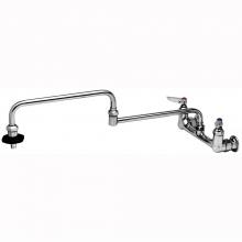 T&S Brass B-0598 - Pot Filler, Wall Mount, 8'' Centers, 24'' Double Joint Nozzle, Insulated On-Of