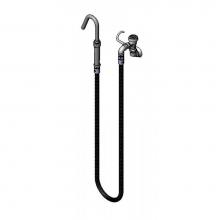 T&S Brass B-0601 - Pot Filler, Wall Mount, Vacuum Breaker, Stainless Steel Hose, Hook Nozzle