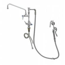 T&S Brass B-0602 - Pot Filler, Single Hole Deck Mount, Add-On Faucet, 12'' Nozzle, VB, 60'' Hose,