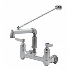 T&S Brass B-0665-BSTR-CVB - Service Sink Faucet, 8'' Wall Mount, Built-In Stops, Continuous Pressure Vacuum Breaker,