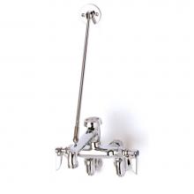 T&S Brass B-0667-POLM - Service Sink Faucet, Wall Mount, Adjustable Centers, Vac. Breaker, Polished (Qty. 6)
