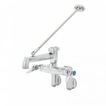 T&S Brass B-0667-POL - Service Sink Faucet, Wall Mount, Adjustable Centers, Vacuum Breaker, Wall Brace, Polished