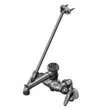 T&S Brass B-0667-RGH - Service Sink Faucet, Wall Mount, Adjustable Centers, Vacuum Breaker, Wall Brace, Rough