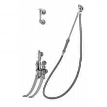 T&S Brass B-0676 - Bedpan Washer, Pedal Valve, Vacuum Breaker, Extended Spray Outlet, 5' PVC Hose