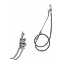 T&S Brass B-0677 - Bedpan Washer, Pedal Valve w/Integral Stops, Vac. Breaker, Extended Spray Outlet, 5' Hose