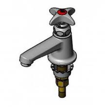 T&S Brass B-0710-HW - Sill Faucet, 1/2'' NPSM Male Shank, 2.2 gpm Aerator, 4-Arm Handle w/ Hot Index Ring