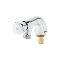 T&S Brass B-0806 - Metering Faucet, Single Temperature, Push Button Cap, Rosespray, 1/2'' NPT Male Shank