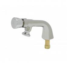 T&S Brass B-0806 - Metering Faucet, Single Temperature, Push Button Cap, Rosespray, 1/2'' NPT Male Shank