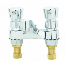 T&S Brass B-0831-F05 - Metering Faucet, Deck Mount, 4'' Centers, 0.5 GPM Spray Device, Push Button Handles
