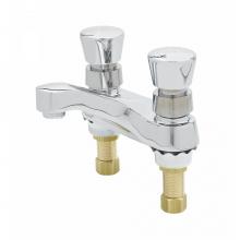 T&S Brass B-0831-F05 - Metering Faucet, Deck Mount, 4'' Centers, 0.5 GPM Spray Device, Push Button Handles