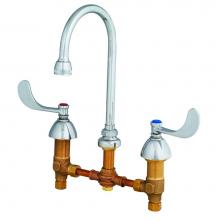 T&S Brass B-0866-04 - Medical Faucet, Concealed Body, 8'' Centers, 4'' Handles, Swivel/Rigid GN w/ R