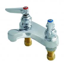 T&S Brass B-0871-CR-LF05 - Lavatory Faucet, 4'' Deck Mount, Ceramas, 0.5 GPM Non-Aerated Outlet, Lever Handles