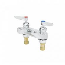 T&S Brass B-0871-CR-LF05 - Lavatory Faucet, 4'' Deck Mount, Ceramas, 0.5 GPM Non-Aerated Outlet, Lever Handles