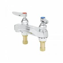 T&S Brass B-0871-VRS - Lavatory Faucet, Deck Mount, 4'' Centers, Aerator, 1/2'' NPSM Male Shanks, Van