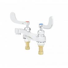 T&S Brass B-0890-CR-VRS - 4'' Centerset Faucet, QT Ceramas, 2.2 GPM Aerator, 4'' Wrist Handles w/ VR Scr