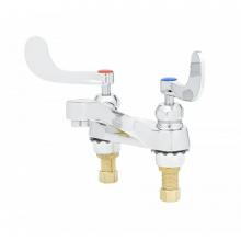 T&S Brass B-0890-CR - Medical Faucet, Deck Mount, Cast Basin Spout, Aerator, Wrist Handles, Cerama Cartridges