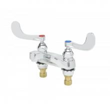 T&S Brass B-0890-F12 - Lavatory Faucet, Deck Mount, 1.2 GPM Aerator & 4'' Wrist Action Handles