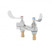 T&S Brass B-0890-VRS - Medical Faucet, Deck Mount, Cast Basin Spout, Aerator, Wrist Handles, Vandal Resistant