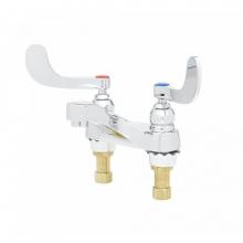 T&S Brass B-0890 - Lavatory Faucet, 4'' Deck Mount, Cast Spout, 2.2 gpm Aerator, 4'' Wrist-Action