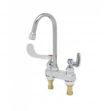 T&S Brass B-0892-01-WS - Medical Fct, Deck Mt, Swivel/Rigid Gooseneck, 1.5 GPM Aerator, 4'' Wrist Action Handles