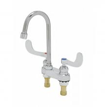 T&S Brass B-0892-01CR-L22 - 4'' Centerset Faucet, Swivel Gooseneck, Ceramas, 2.2 GPM Laminar Flow Device