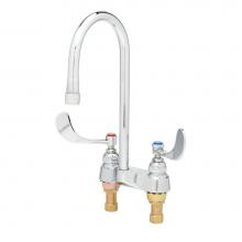 T&S Brass B-0892-122X-LAM - Medical Faucet, 4'' Centerset, Swivel/Rigid Gooseneck, 2.2 gpm Laminar Outlet, 4'&a