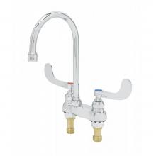 T&S Brass B-0892-133X - Medical Faucet, Deck Mount, 4'' Centerset, Swivel Gooseneck, 4'' Wrist Action