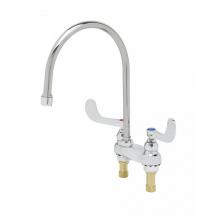 T&S Brass B-0892-135X - 4'' Centerset Faucet, Swivel Gooseneck w/ 2.2 gpm Laminar Outlet, Eternas w/ Spring Chec