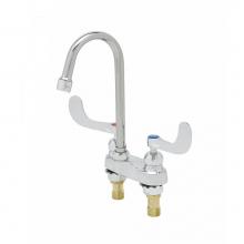 T&S Brass B-0892-CR-HW - 4'' Centerset Faucet, Deck Mount, Swivel Gooseneck w/ 1.2 GPM Flow Disc, B-WH4, Ceramas