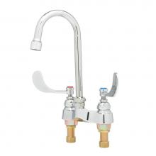 T&S Brass B-0892-QT-VF05 - Medical Faucet, 4'' Centerset, Rigid/Swivel Gooseneck, 0.5 gpm VR Non-Aerated, 4'&a