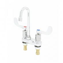 T&S Brass B-0892-WA - Medical Fct, Deck Mt, Swivel/Rigid Gooseneck, Aerator, Metering, 4'' Wrist Action Handle