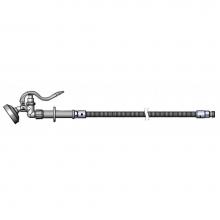 T&S Brass B-0950-54H - Spray Assembly w/ 54'' Flex SS Hose, Self-Closing Angled Spray Valve, 1/2'' NP