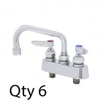 T&S Brass B-1100-M - Workboard Faucet, Deck Mount, 3-1/2'' Centers, 6'' Swing Nozzle, Lever Handles