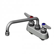 T&S Brass B-1102 - Workboard Faucet, Deck Mount, 3-1/2'' Centers, 10'' Swing Nozzle, Lever Handle