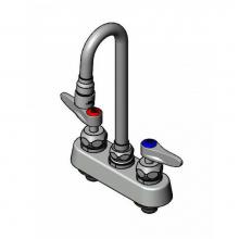 T&S Brass B-1110-132XF1CR - Workboard Faucet, 4'' Deck Mount, Ceramas, Swivel Gooseneck, 1.0 GPM VR Aerator