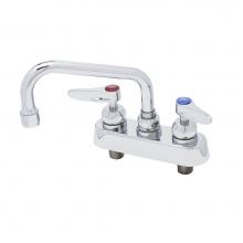 T&S Brass B-1110-CR - 4'' Deck Mount Workboard Faucet, 6'' Swing Nozzle w/ 2.2 GPM Aerator, Cerama,